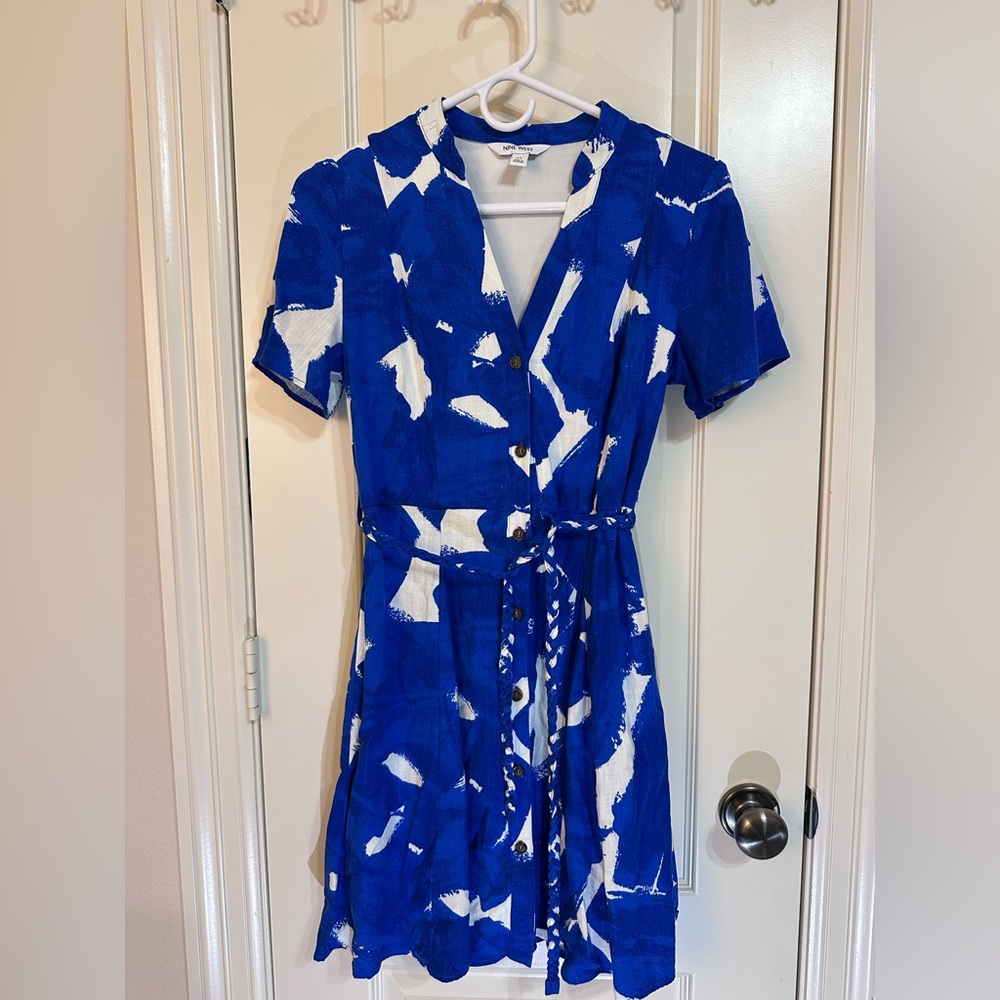 Nine West Blue and White Dress